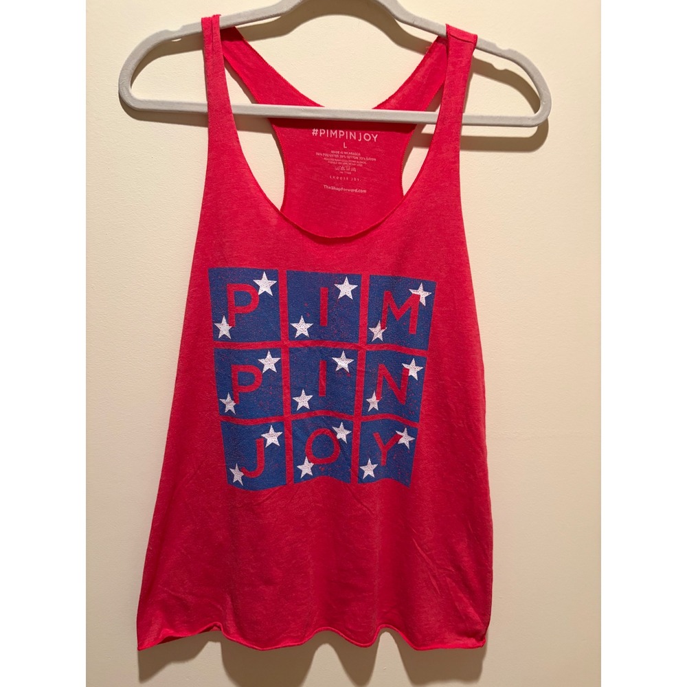 PimpinJoy Red Racerback Tank Top The Shop Forward Stars Graphic L